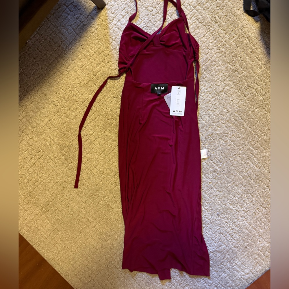 NWT AYM red midi Layla dress - Picture 4 of 7
